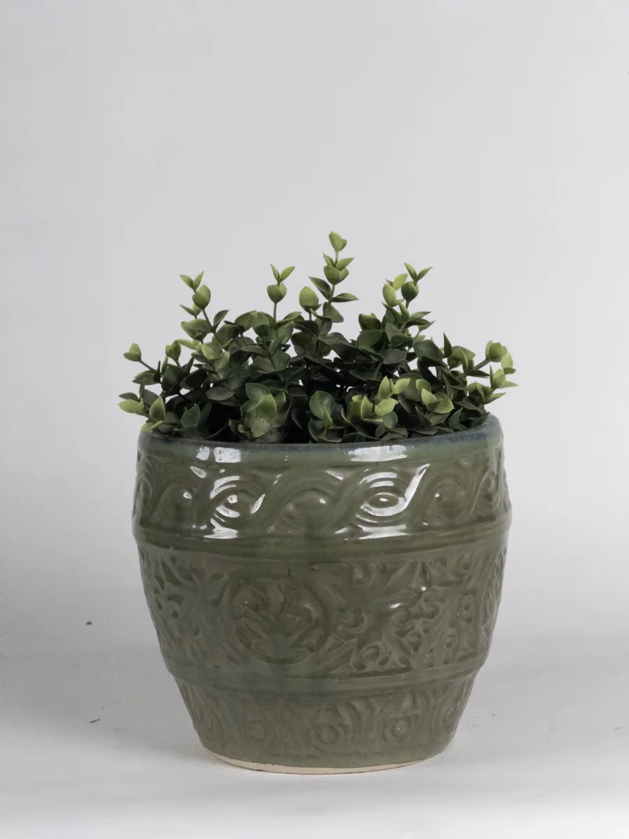 Classic Ceramic Planter — 6" Dia × 7" Height — Primary View