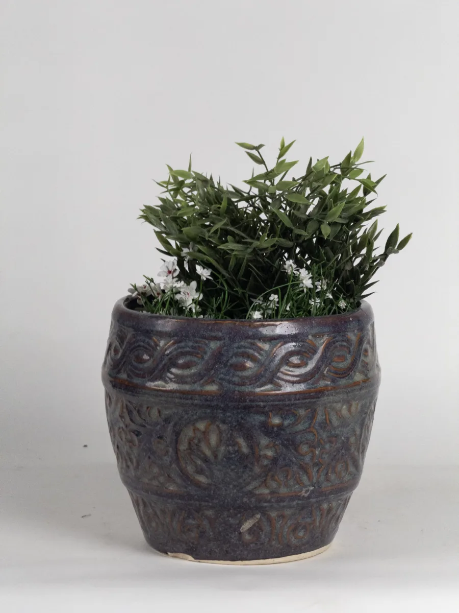 Classic Ceramic Planter — 7" Dia × 1.5" Height — Primary View