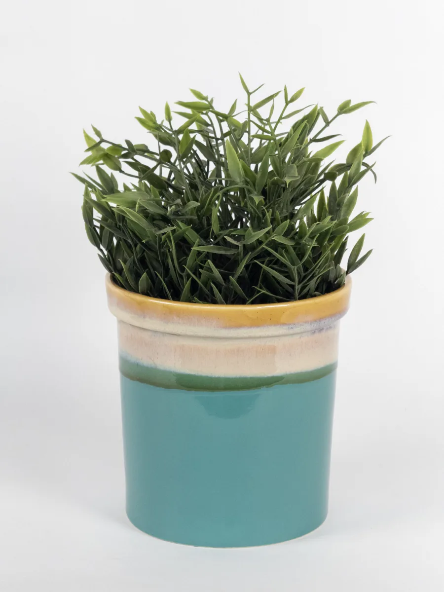 Classic Ceramic Planter — 6" Dia × 5" Height — Primary View