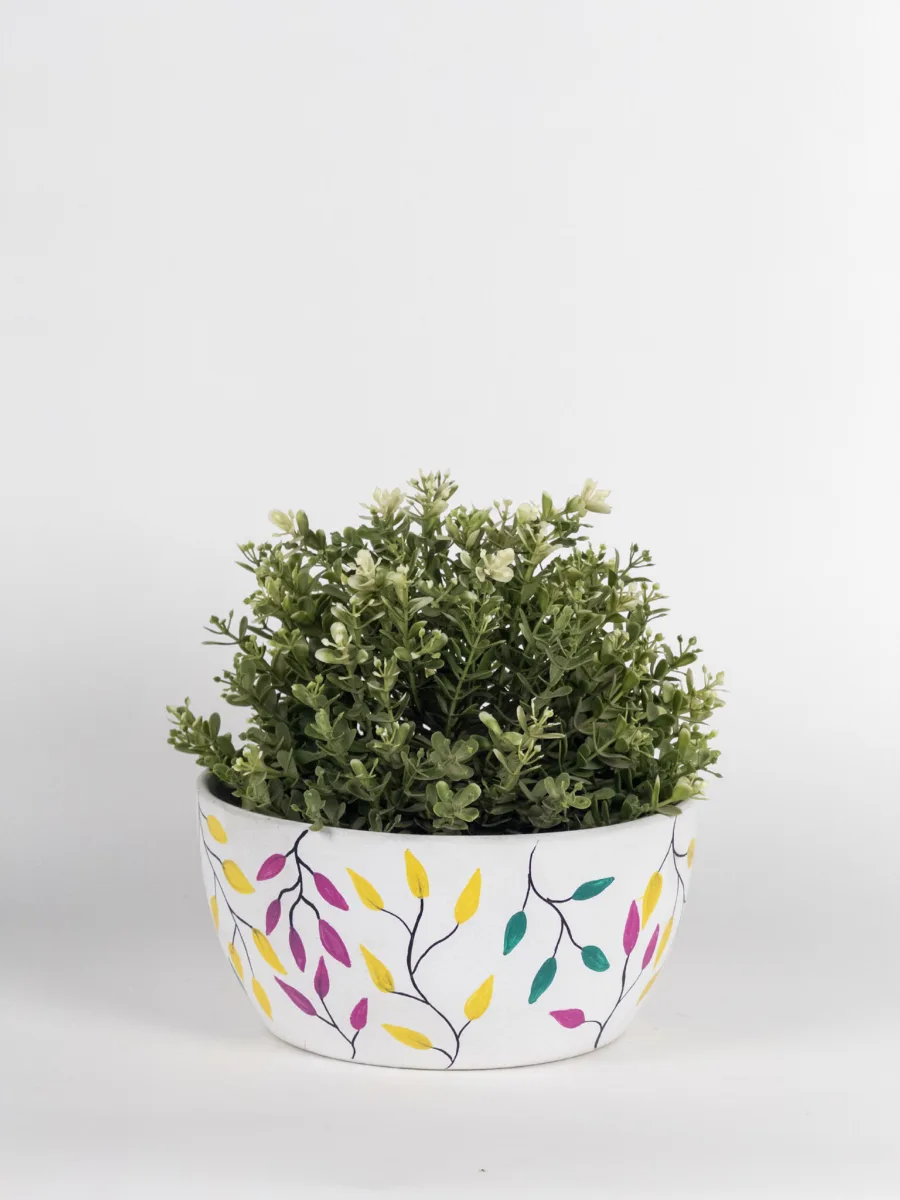 Classic Ceramic Planter — 9" Dia × 6.5" Height — Primary View
