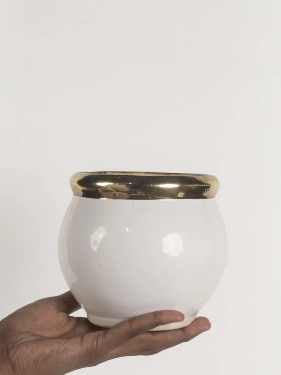Classic Ceramic Planter — 8.5" Dia × 9" Height — Primary View