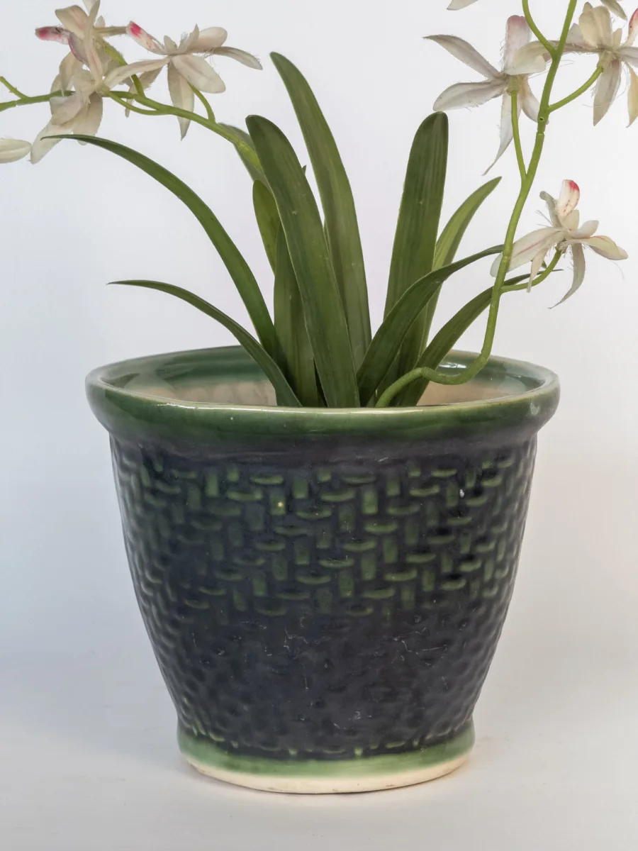 Classic Ceramic Planter — 9" Dia × 6.5" Height — Primary View
