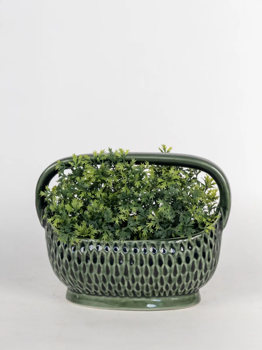 Classic Ceramic Planter — 8" Dia × 7" Height — Primary View