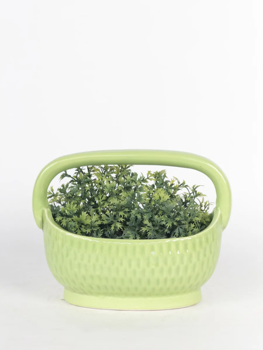 Classic Ceramic Planter — 11" Dia × 7" Height — Primary View