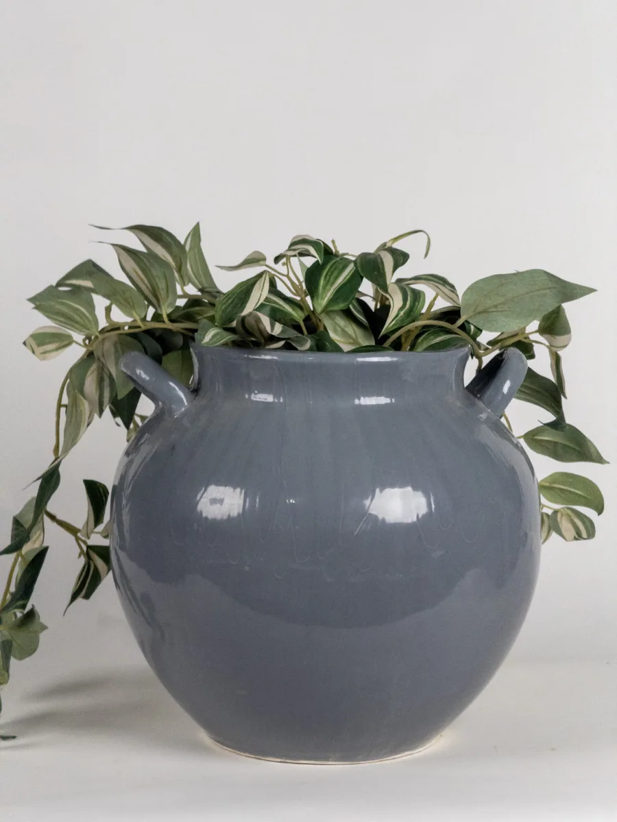 Classic Ceramic Planter — 15" Dia × 3" Height — Primary View