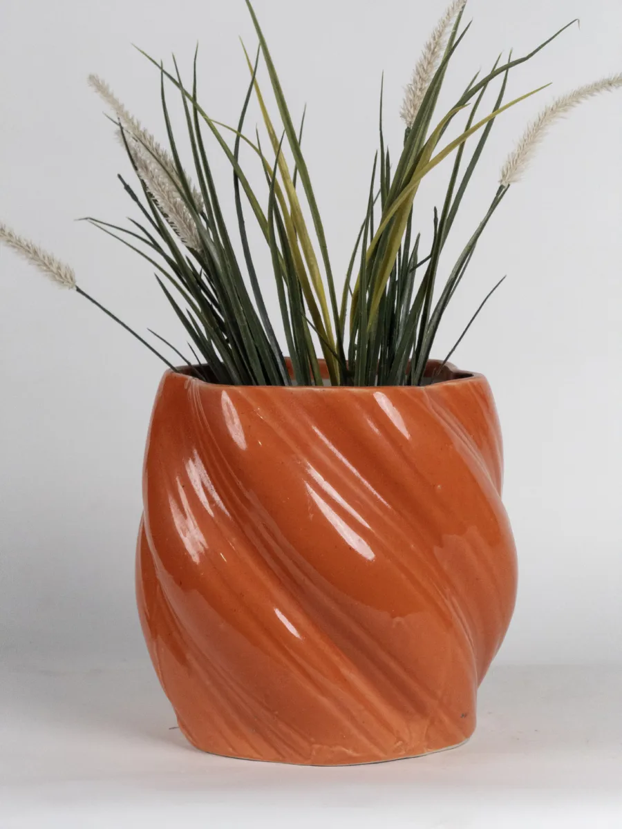 Classic Ceramic Planter — 12" Dia × 11" Height — Primary View