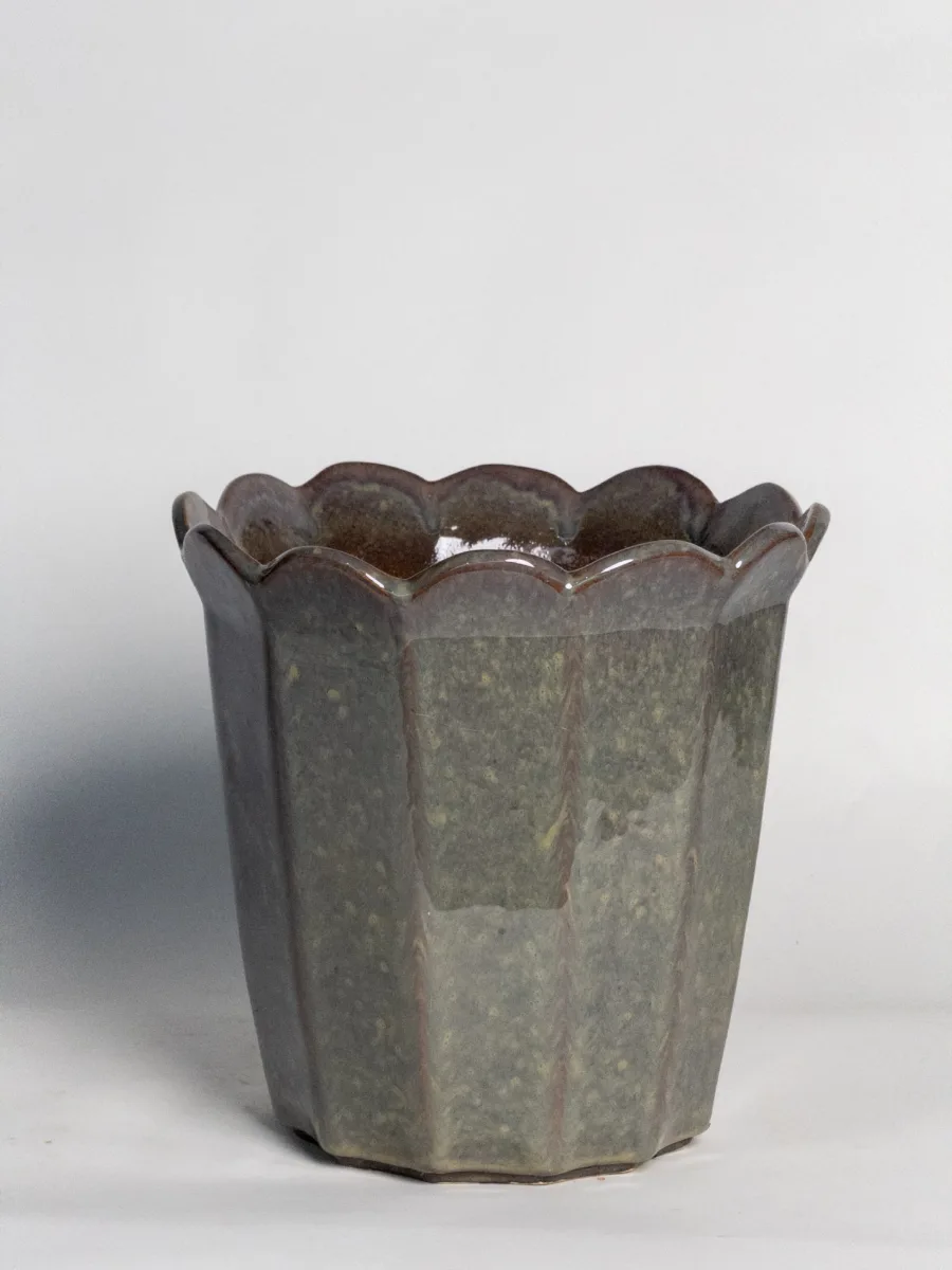 Classic Ceramic Planter — 8" Dia × 14" Height — Primary View