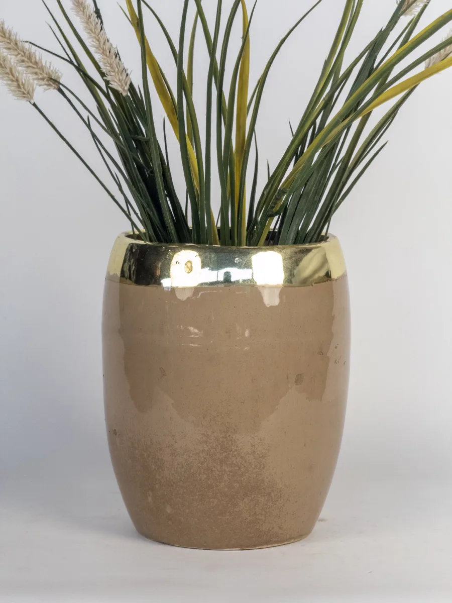 Classic Ceramic Planter — 9.5" Dia × 5" Height — Primary View