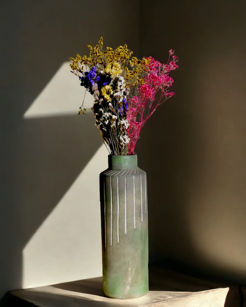 Classic Ceramic Planter — 6" Dia × 16" Height — Primary View