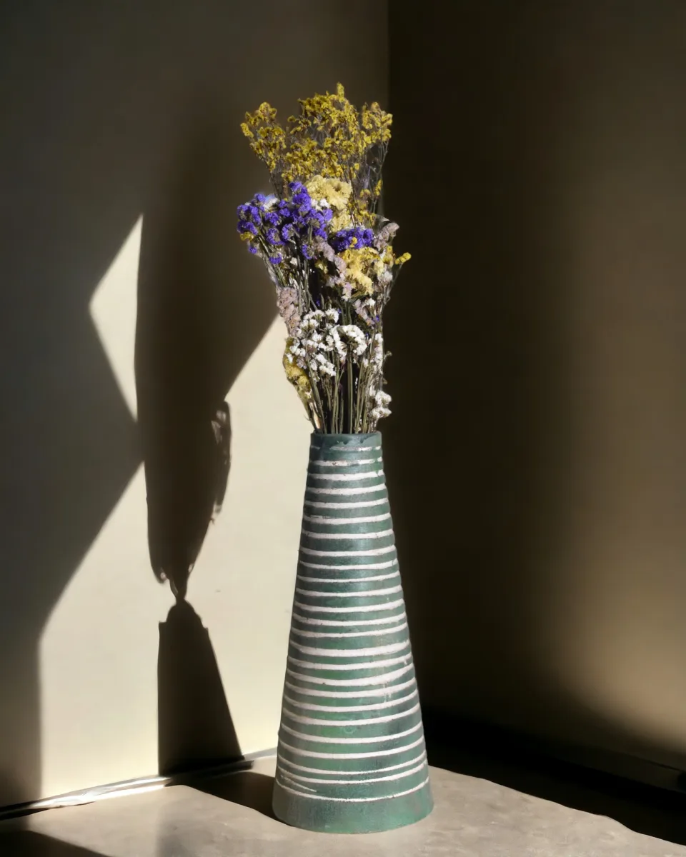 Classic Ceramic Planter — 6" Dia × 16" Height — Primary View