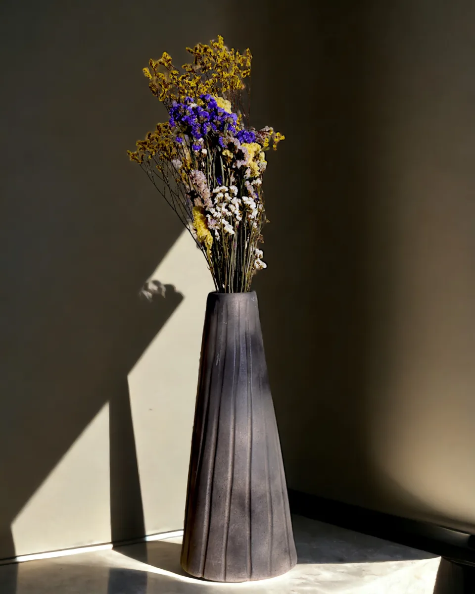 Classic Ceramic Planter — 5" Dia × 18.5" Height
