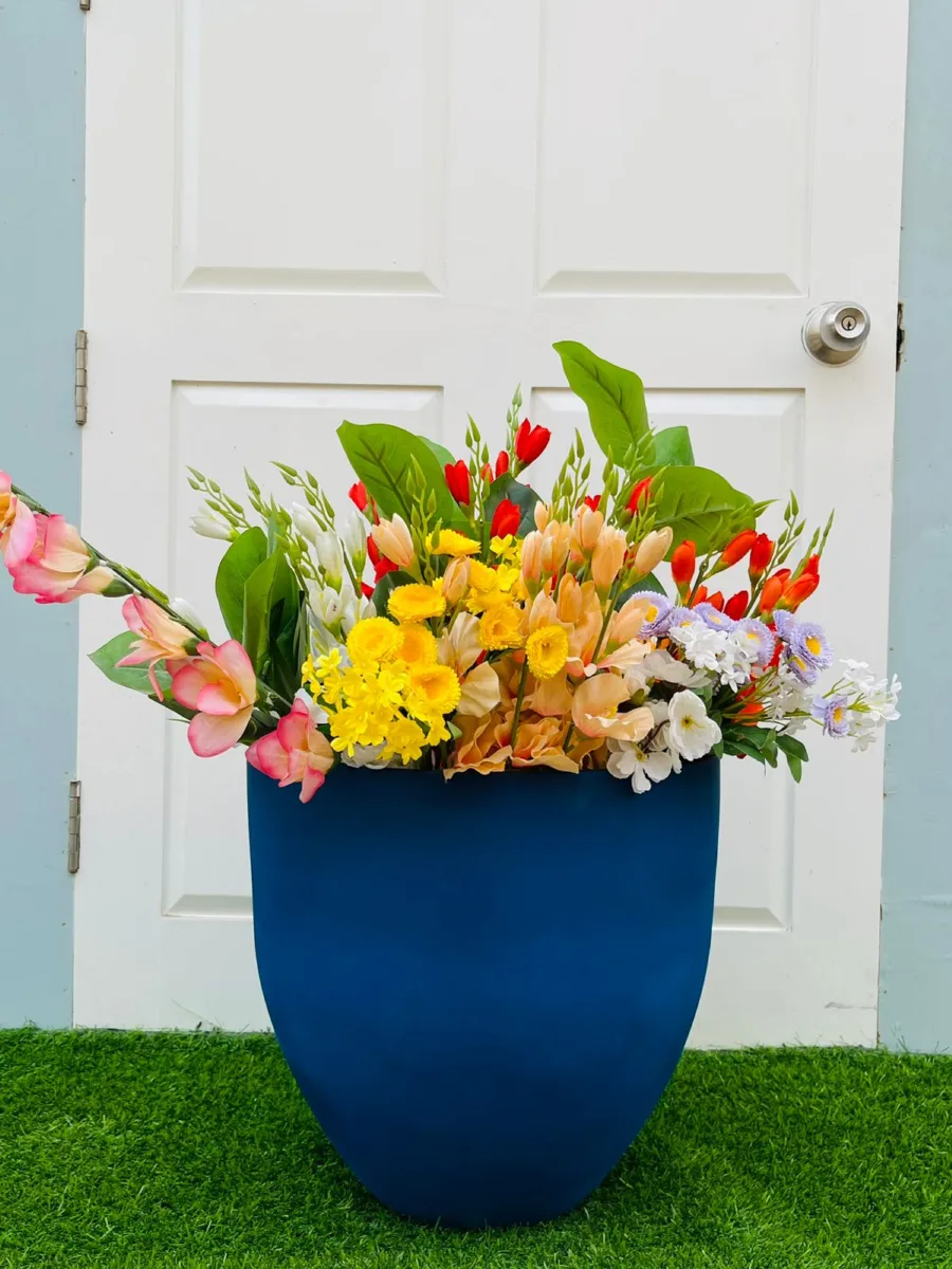 Classic Ceramic Planter — 6" Dia × 16" Height — Primary View