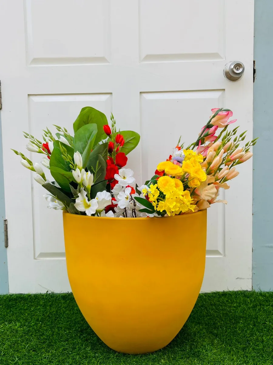 Classic Ceramic Planter — 7.5" Dia × 22" Height