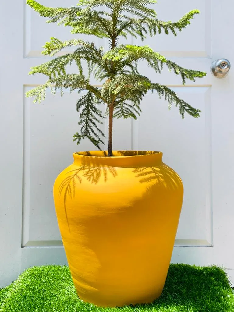 Classic Ceramic Planter — 6" Dia × 16.5" Height — Primary View