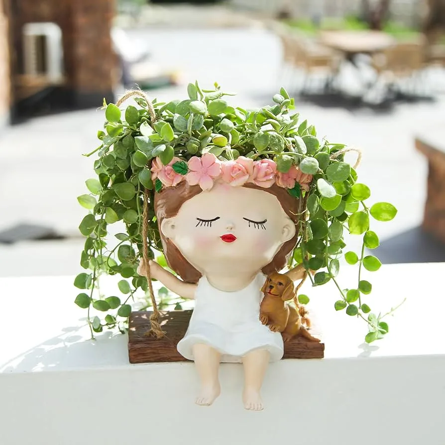 Classic Ceramic Planter — 6" Dia × 16" Height — Primary View