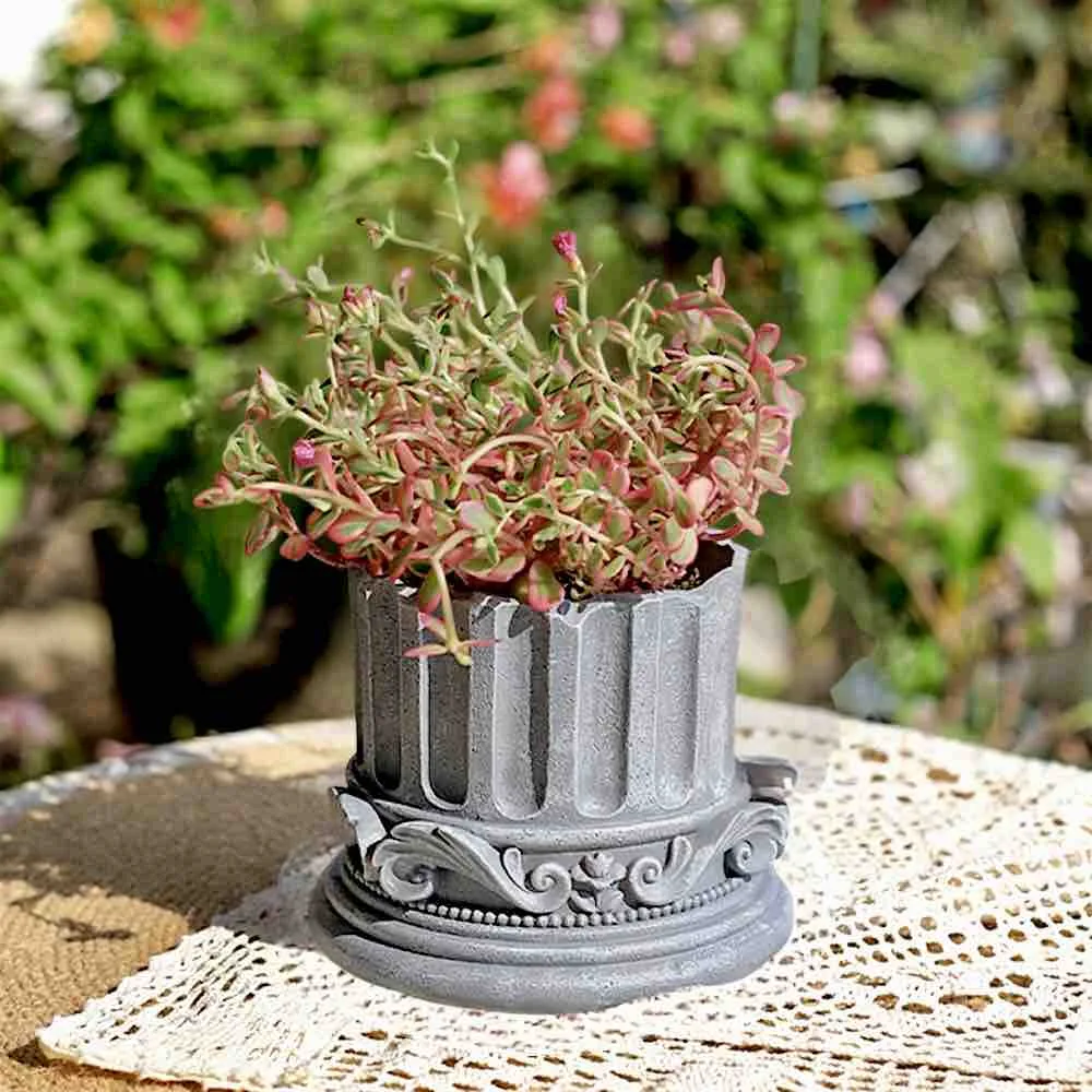Classic Resin Planter — 3.5" Dia × 2.5" Height — Primary View
