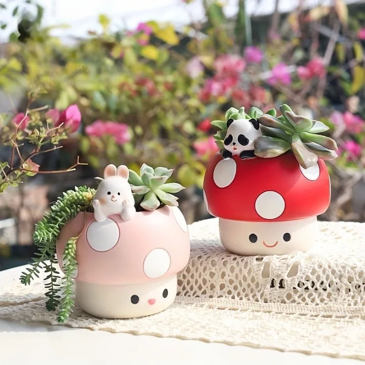 Classic Resin Planter — 4" Dia × 6" Height — Primary View