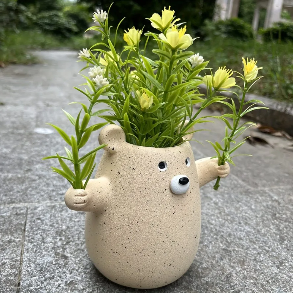 Classic Resin Planter — 4" Dia × 4" Height — Primary View