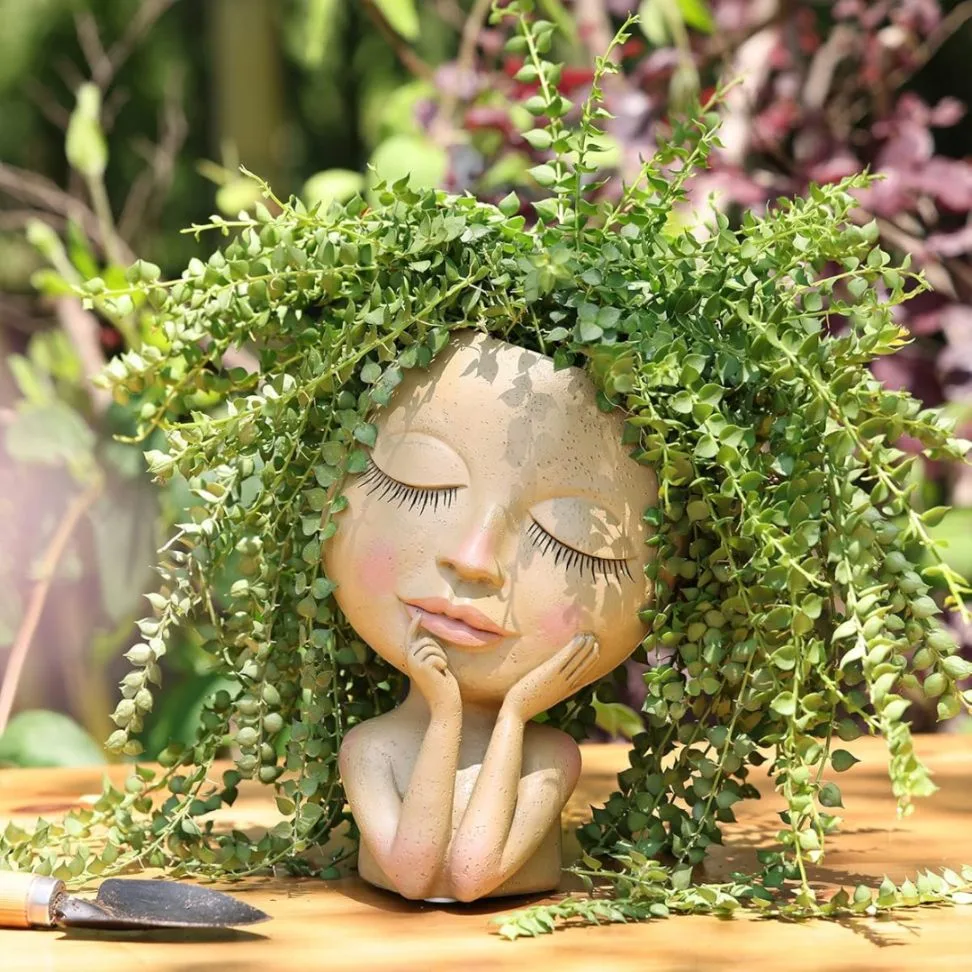 Classic Resin Planter — 6" Dia × 10" Height — Primary View