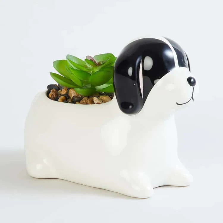 Classic Resin Planter — 6" Dia × 3" Height — Primary View