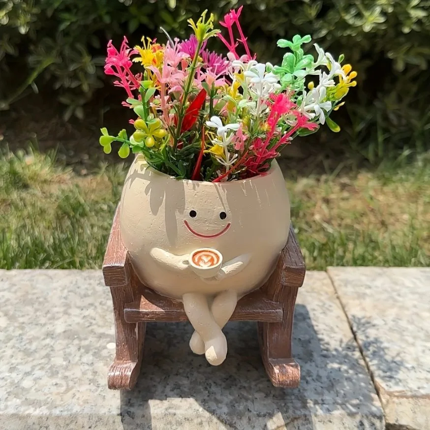Classic Resin Planter — 3.5" Dia × 4" Height — Primary View