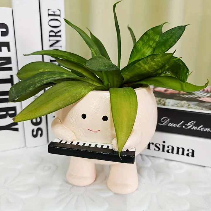 Classic Resin Planter — 5" Dia × 3" Height — Primary View