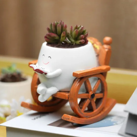 Classic Resin Planter — 4" Dia × 5" Height — Primary View
