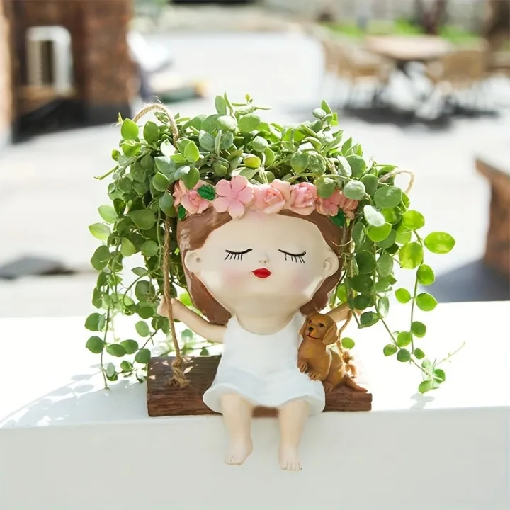 Classic Resin Planter — 4.5" Dia × 5" Height — Primary View