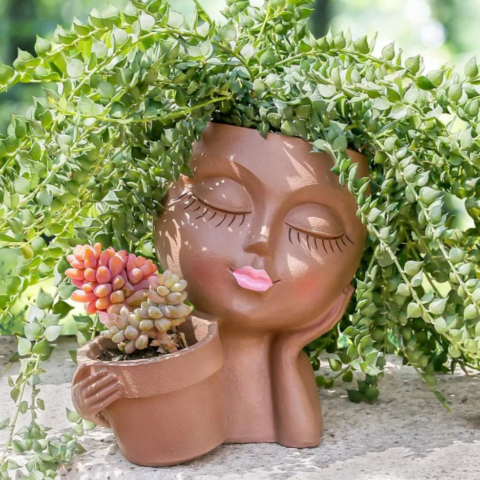 Classic Resin Planter — 4" Dia × 6" Height — Primary View