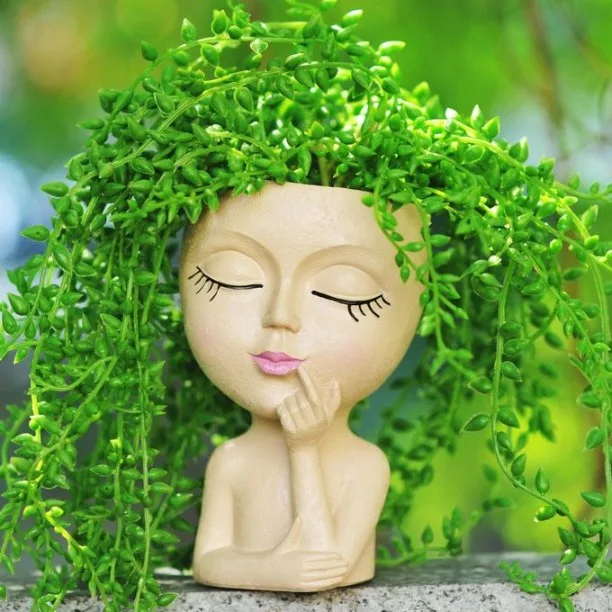 Classic Resin Planter — 3.5" Dia × 6" Height — Primary View