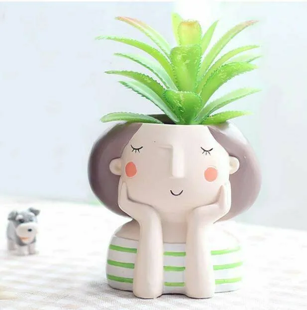 Nordic Resin Planter — 4" Dia × 4.5" Height — Primary View
