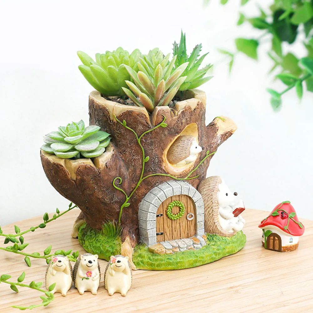 Classic Resin Planter — 4" Dia × 3.5" Height — Primary View