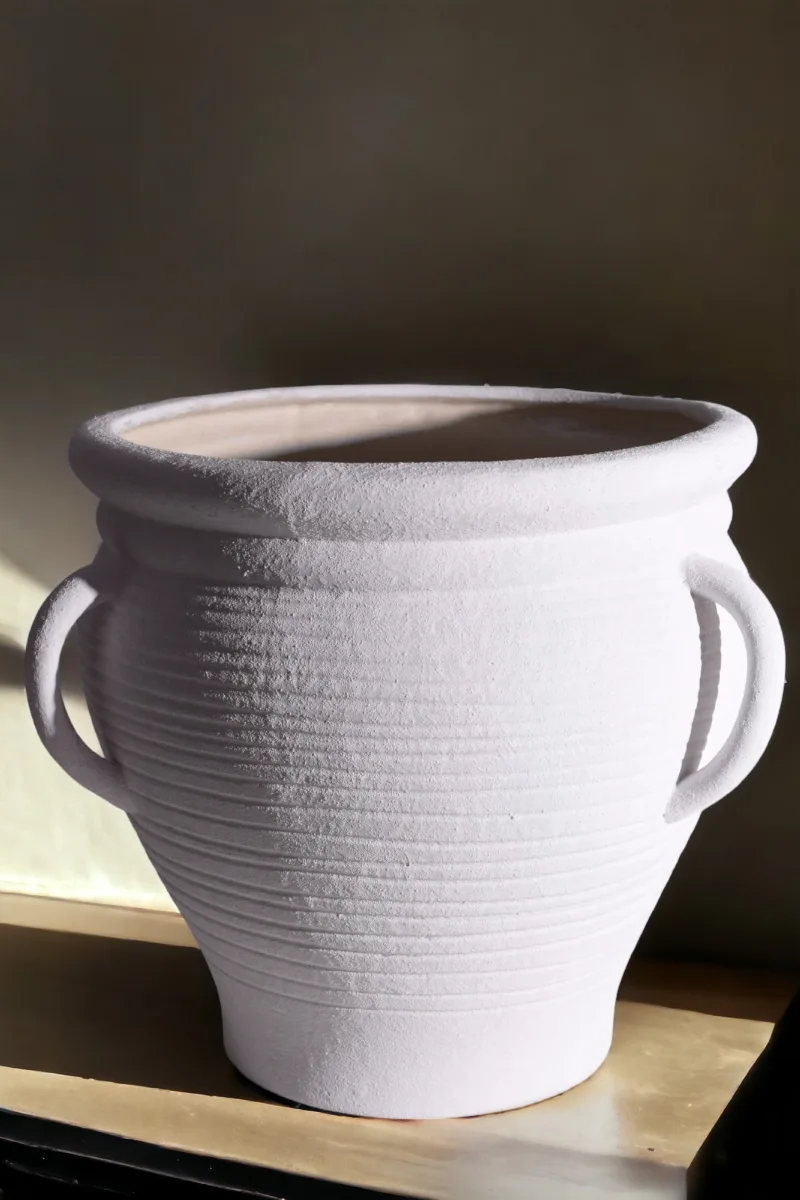 Classic Ceramic Planter — 9" Dia × 14" Height — Primary View