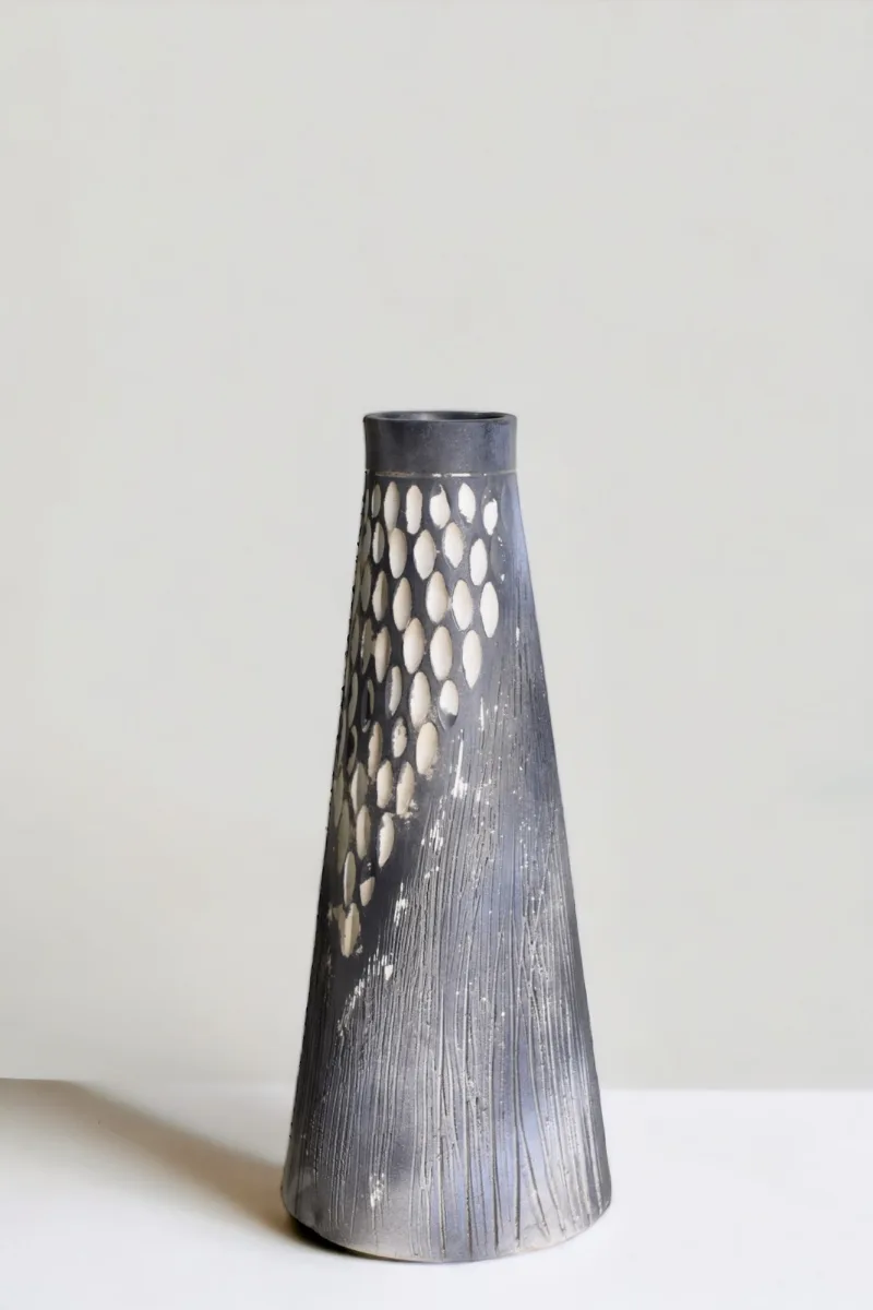 Classic Ceramic Planter — 6" Dia × 15" Height — Primary View