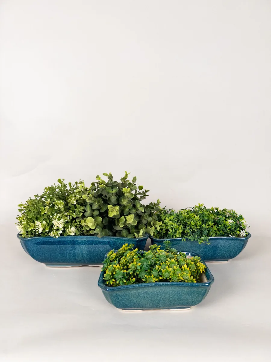 Classic Ceramic Planter — 11" Dia × 4.5" Height — Primary View