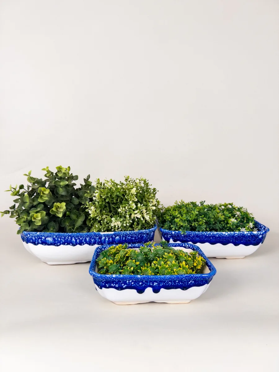 Classic Ceramic Planter — 7" Dia × 2.5" Height — Primary View