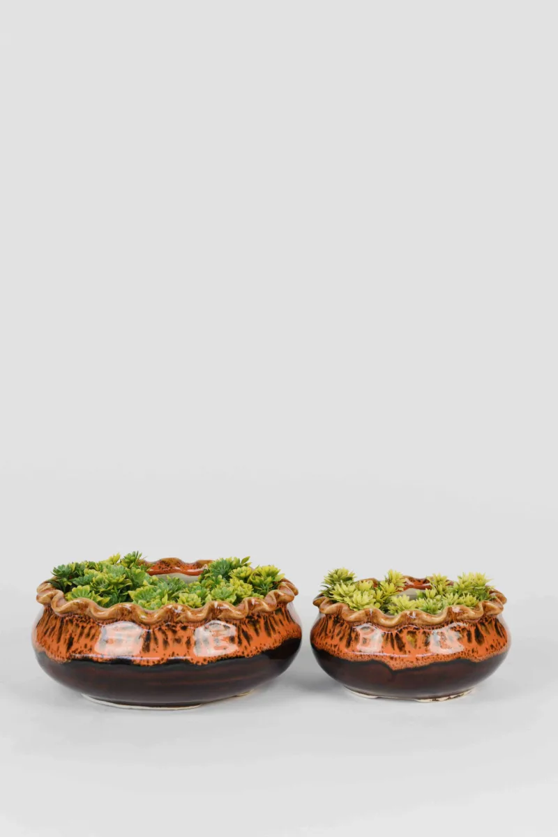 Classic Ceramic Planter — 5" Dia × 2.5" Height — Primary View