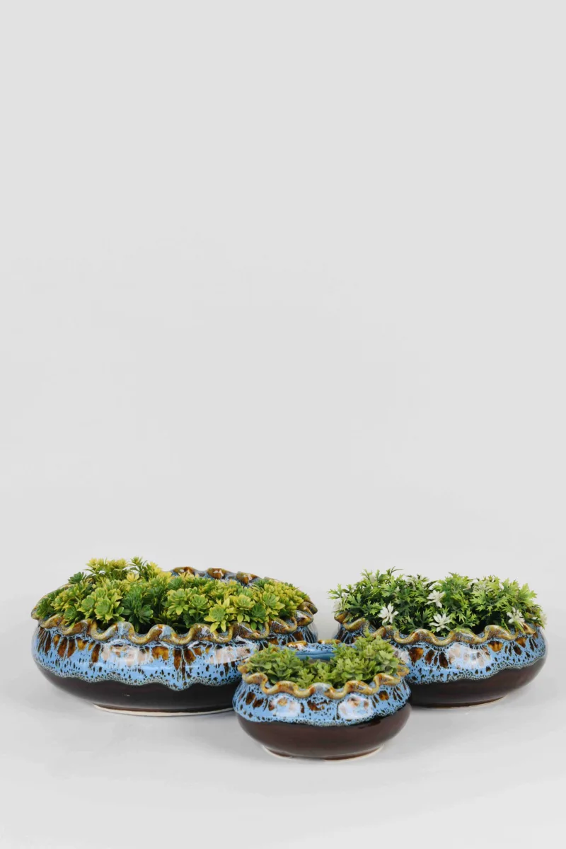 Classic Ceramic Planter — 6.5" Dia × 3" Height — Primary View