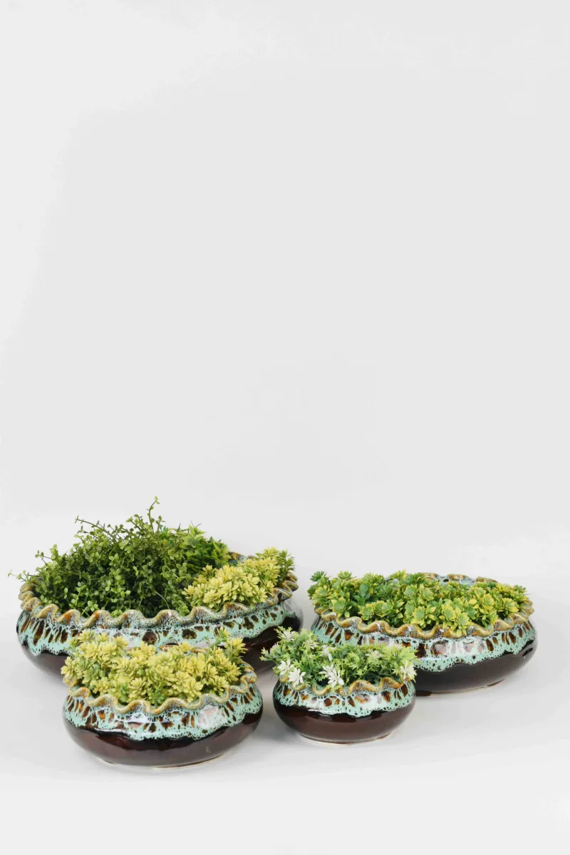 Classic Ceramic Planter — 21" Dia × 3" Height — Primary View