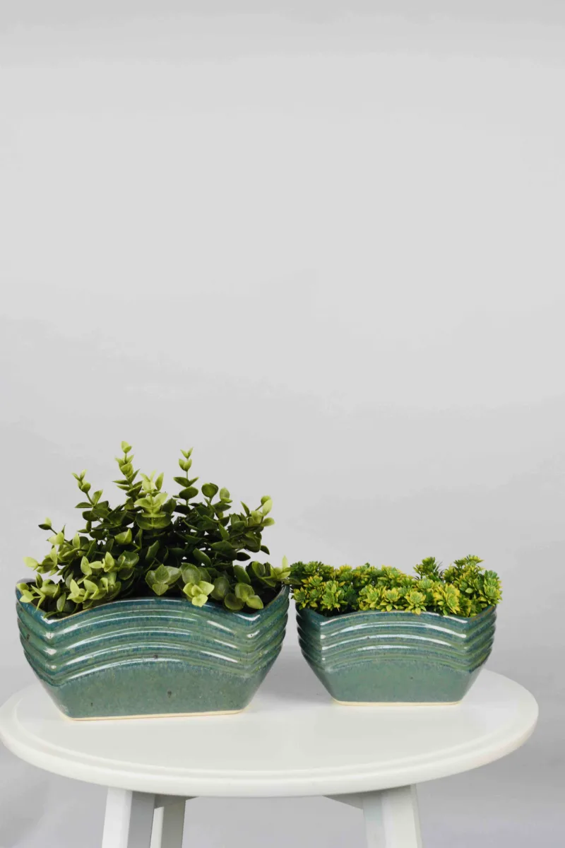 Classic Ceramic Planter — 8" Dia × 4" Height — Primary View