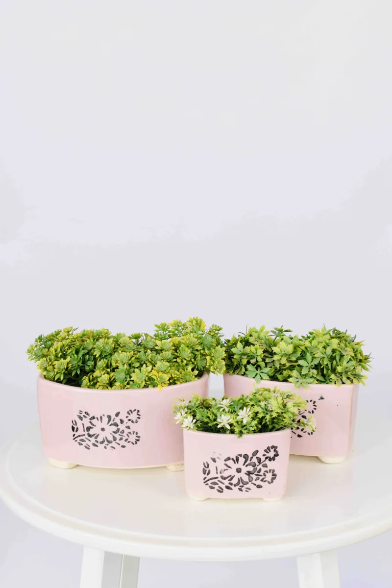 Classic Ceramic Planter Set of 3 (3" Dia) — Primary View