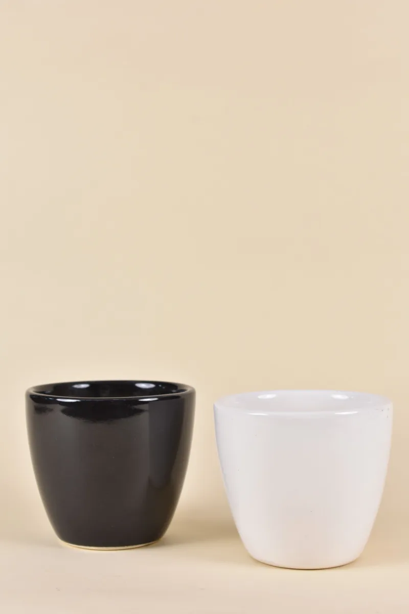 Classic Ceramic Planter — 3.5" Dia × 3.5" Height — Primary View