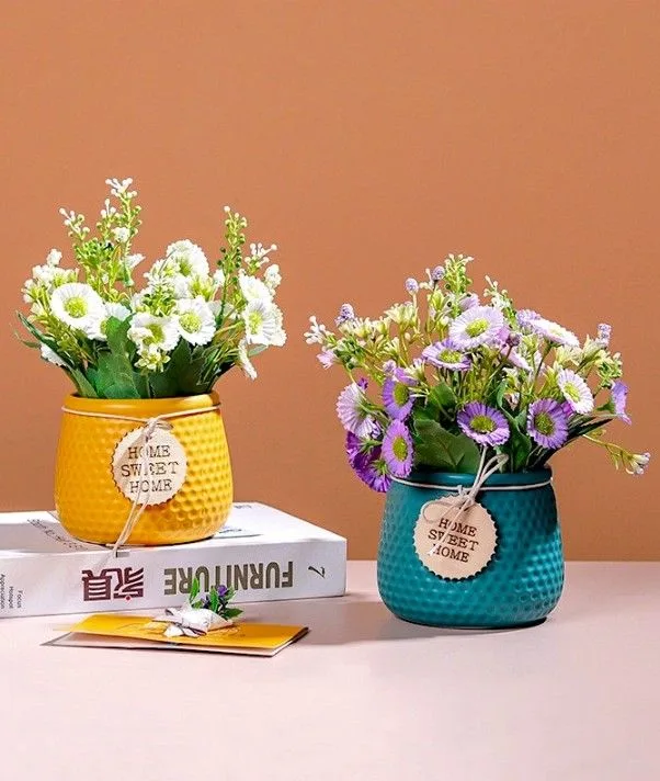 Classic Ceramic Planter — 5" Dia × 2.5" Height — Primary View