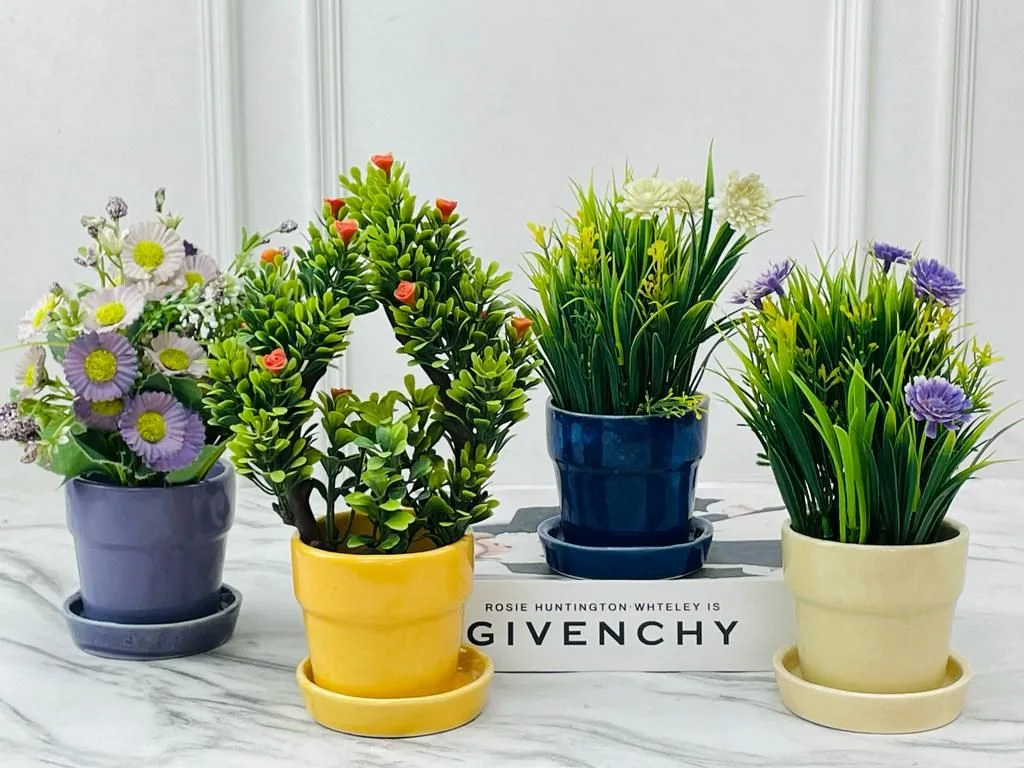 Classic Ceramic Planter — 4" Dia × 3.5" Height — Primary View