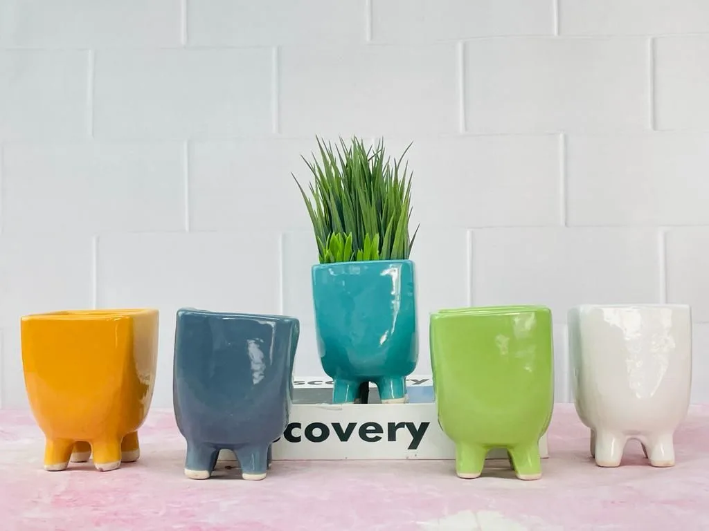 Classic Ceramic Planter — 3" Dia × 4" Height — Primary View