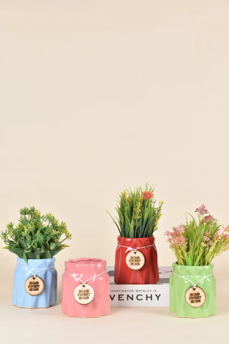 Classic Ceramic Planter — 3" Dia × 4.5" Height — Primary View