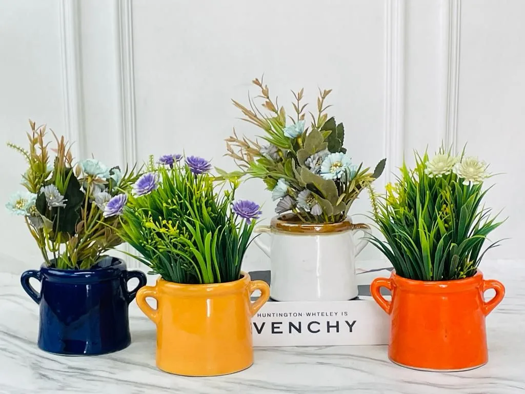 Classic Ceramic Planter — 4.5" Dia × 5" Height — Primary View