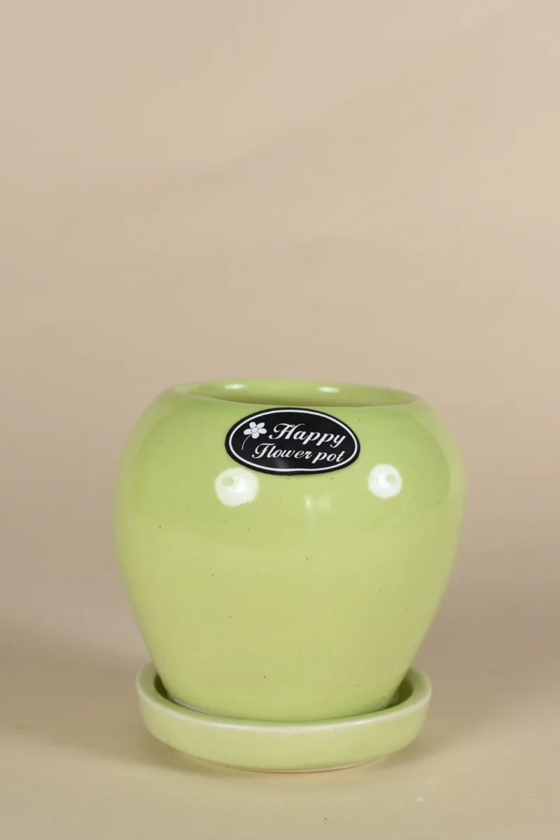 Classic Ceramic Planter — 3" Dia × 4" Height — Primary View