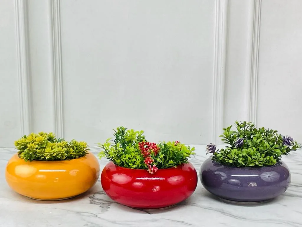 Classic Ceramic Planter — 3.5" Dia × 4" Height — Primary View