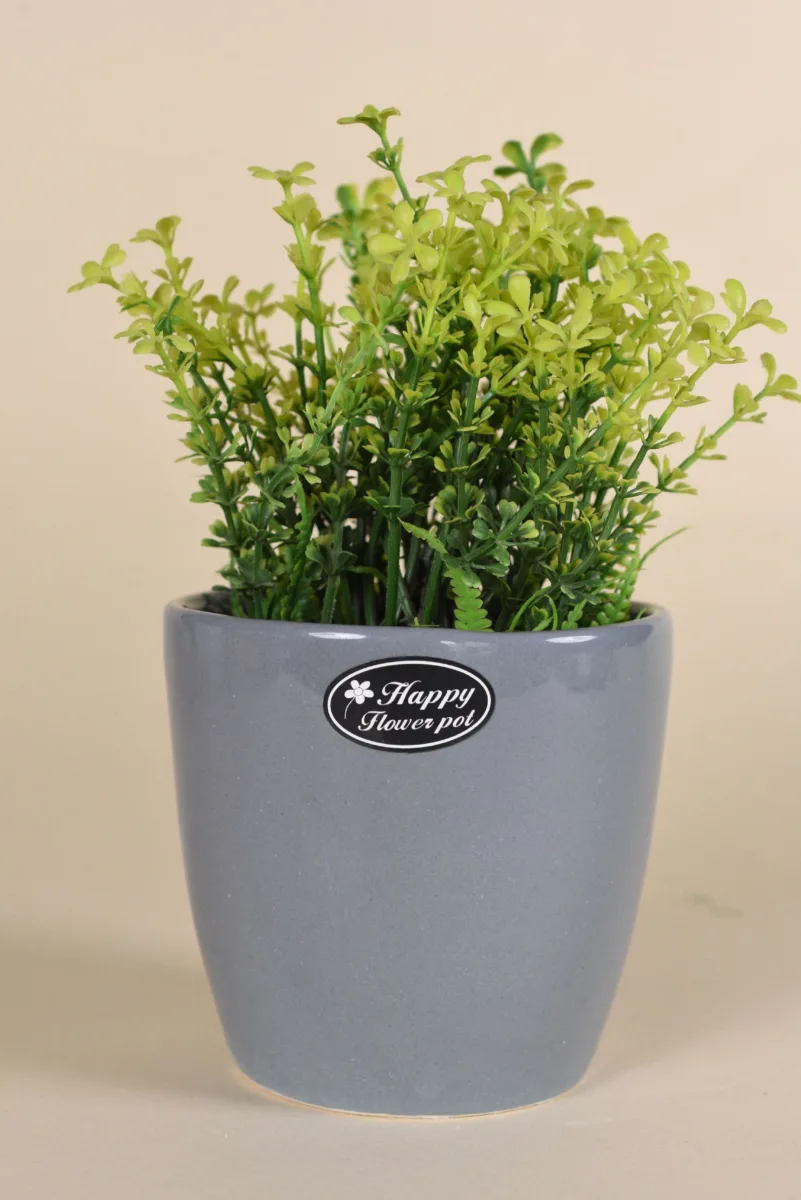 Classic Ceramic Planter — 4" Dia × 3.5" Height — Primary View